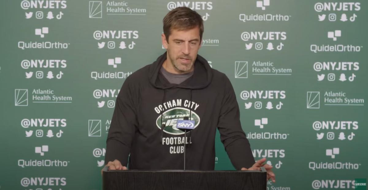 Aaron Rodgers speaks after OTAs practice on May 23